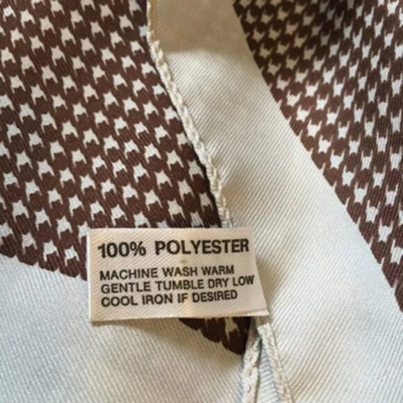 Vintage Glentex Ice and Espresso Puppytooth Square Handkerchief Scarf - Picture 11 of 13